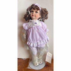 Giftable Porcelain Hamilton 1993 Collectible 18" Doll "Kimberly" in Original Box